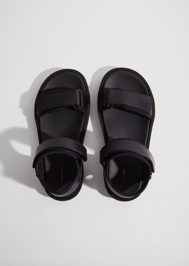 Hook-And-Loop Sandal — Black