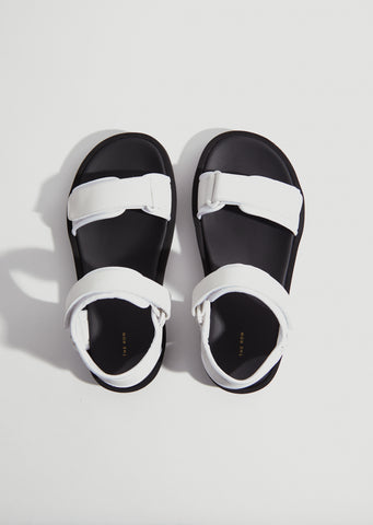 Hook-And-Loop Sandal — Eggshell