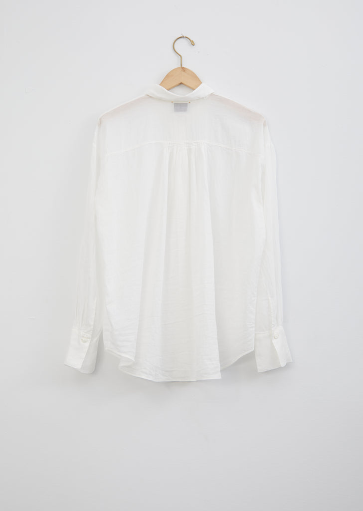 Cotton & Silk Crochet Buttons Shirt