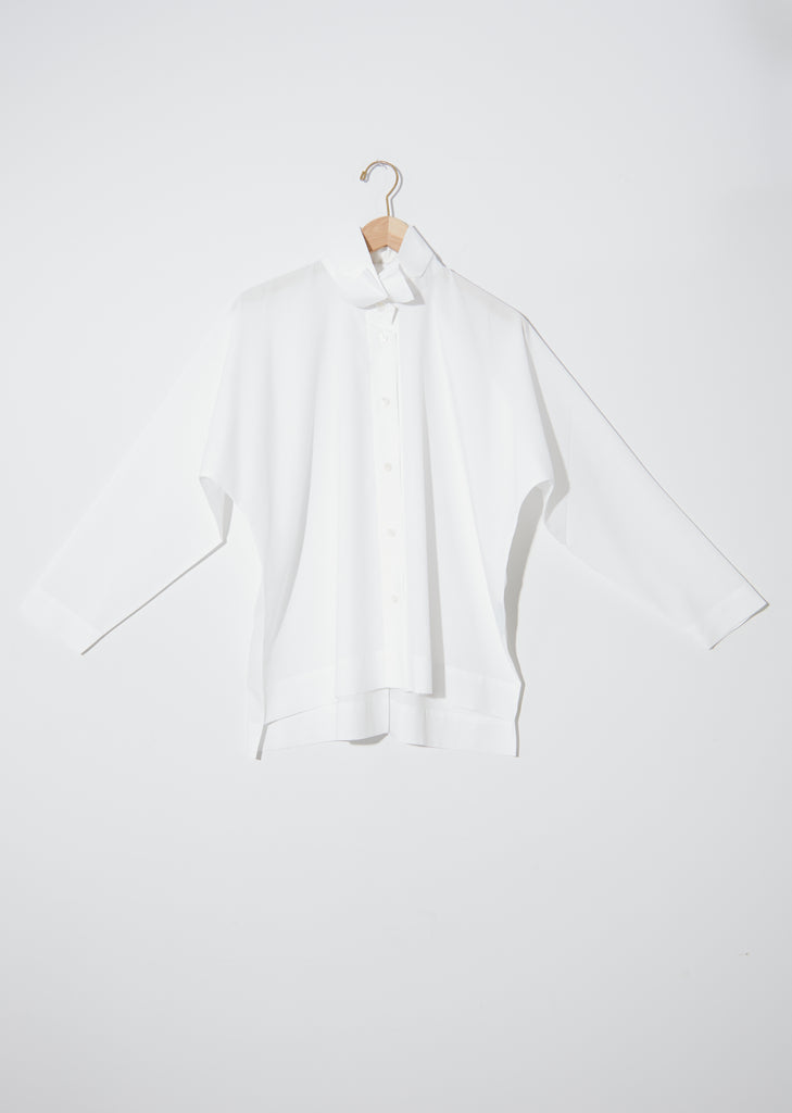 Tuxedo Collar Shirt — White