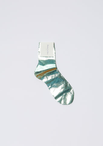 Laminated One Short Socks — Verdino