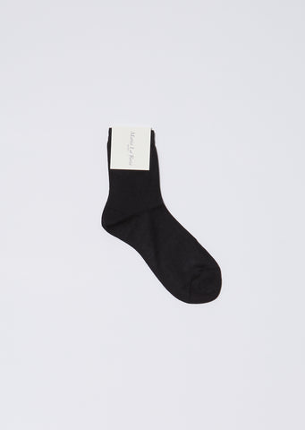 One Ankle Short Socks — Nero