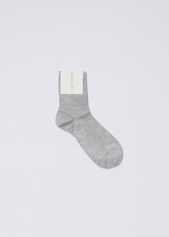 One Ankle Short Socks — Perla Melange