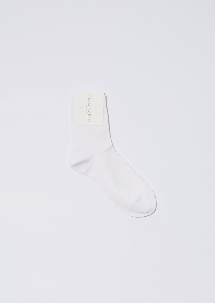 One Ankle Short Socks — Bianco