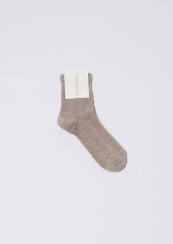 Braid Ankle Socks — Nutmeg