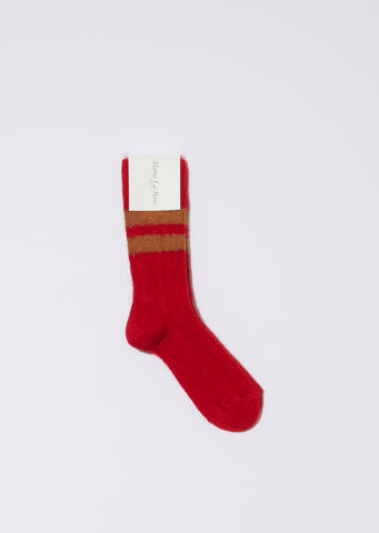 Kid Mid Calf Socks — Red