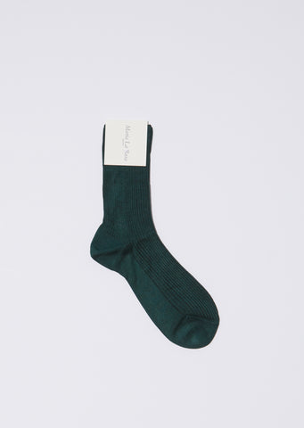 One Ribbed Short Socks — Cipresso