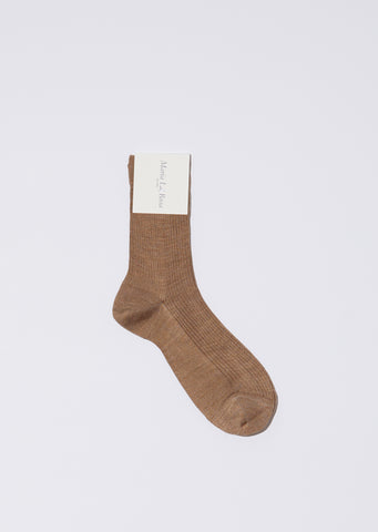 One Ribbed Short Socks — Bruciato