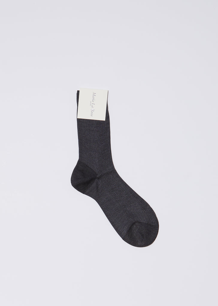 One Ribbed Short Socks — Fumo