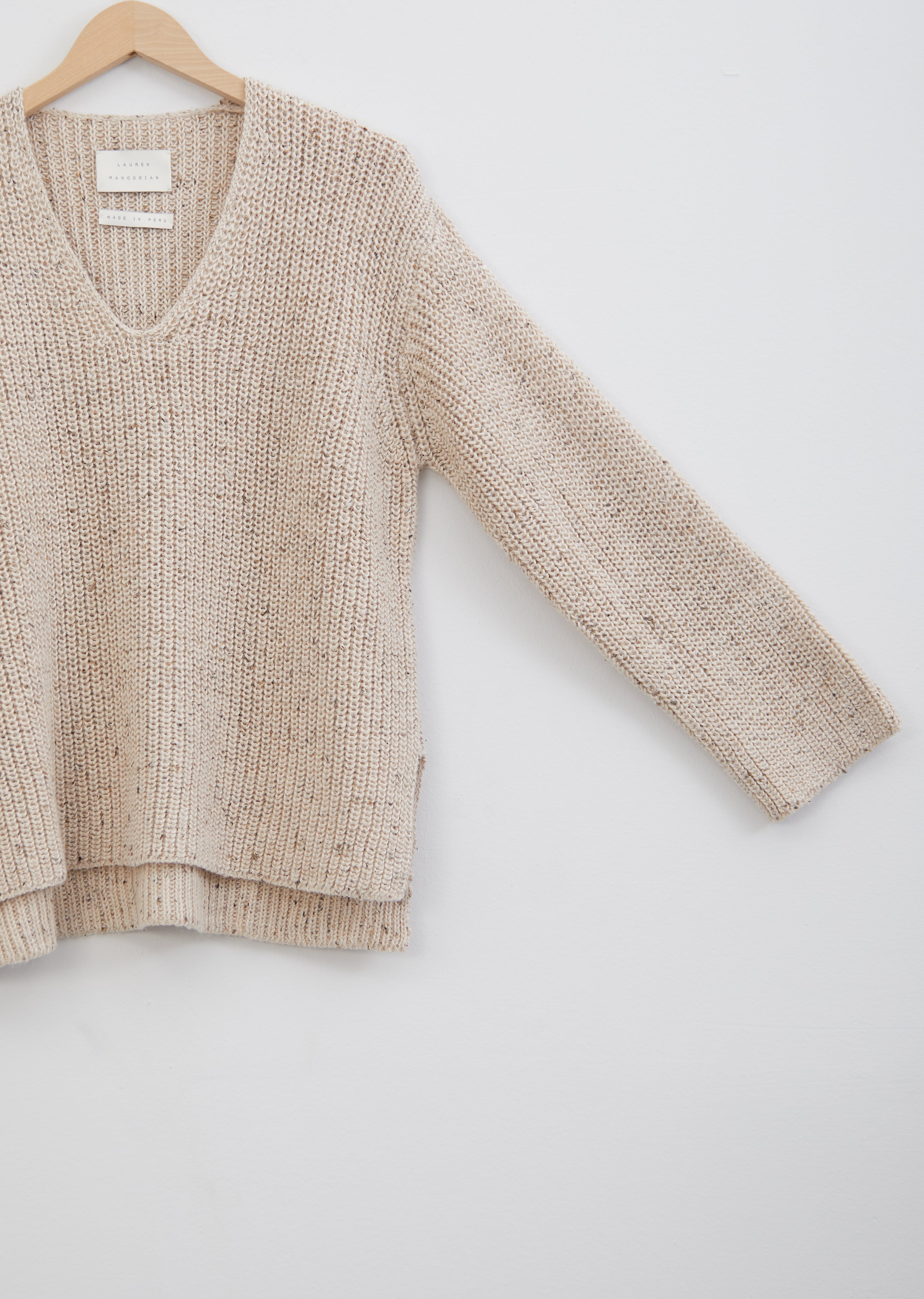 Shaker V-Neck Sweater – La Garçonne - Main Image