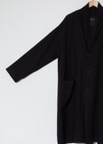 Oversized Wool Coat — Black
