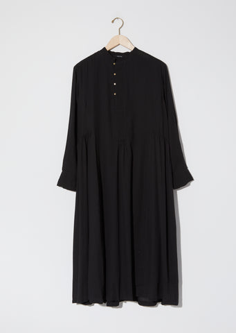 Chinese Collar Ruched Dress