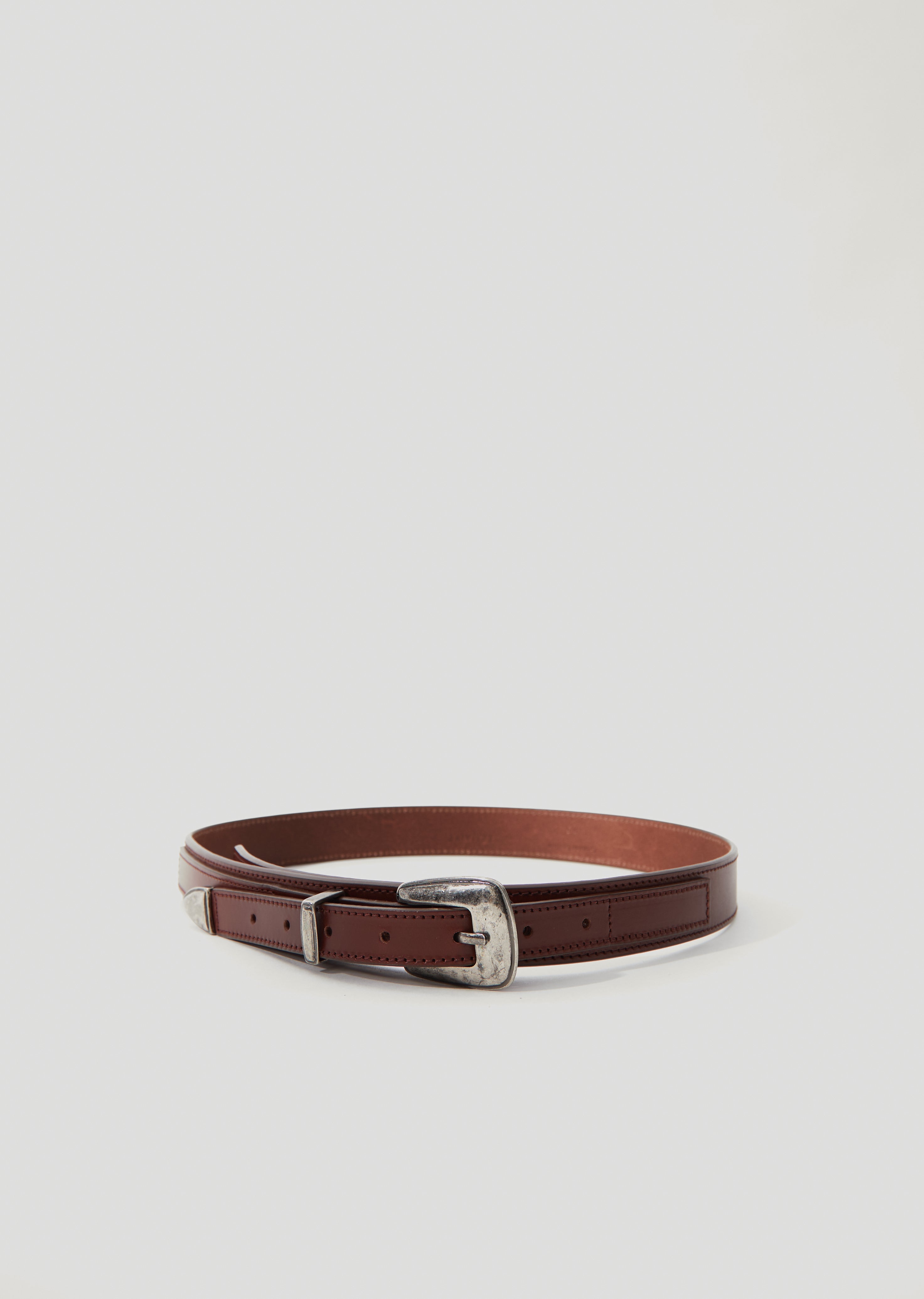 あかさたな　LEMAIRE MINIMAL WESTERN BELT LEMAIRE | Minimal Leather Western Belt | BROWN | Women