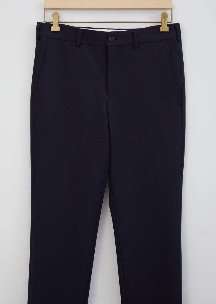 Wool Blend Flat Front Trousers