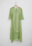 Dagny Fern Green Silk Chiffon Dress