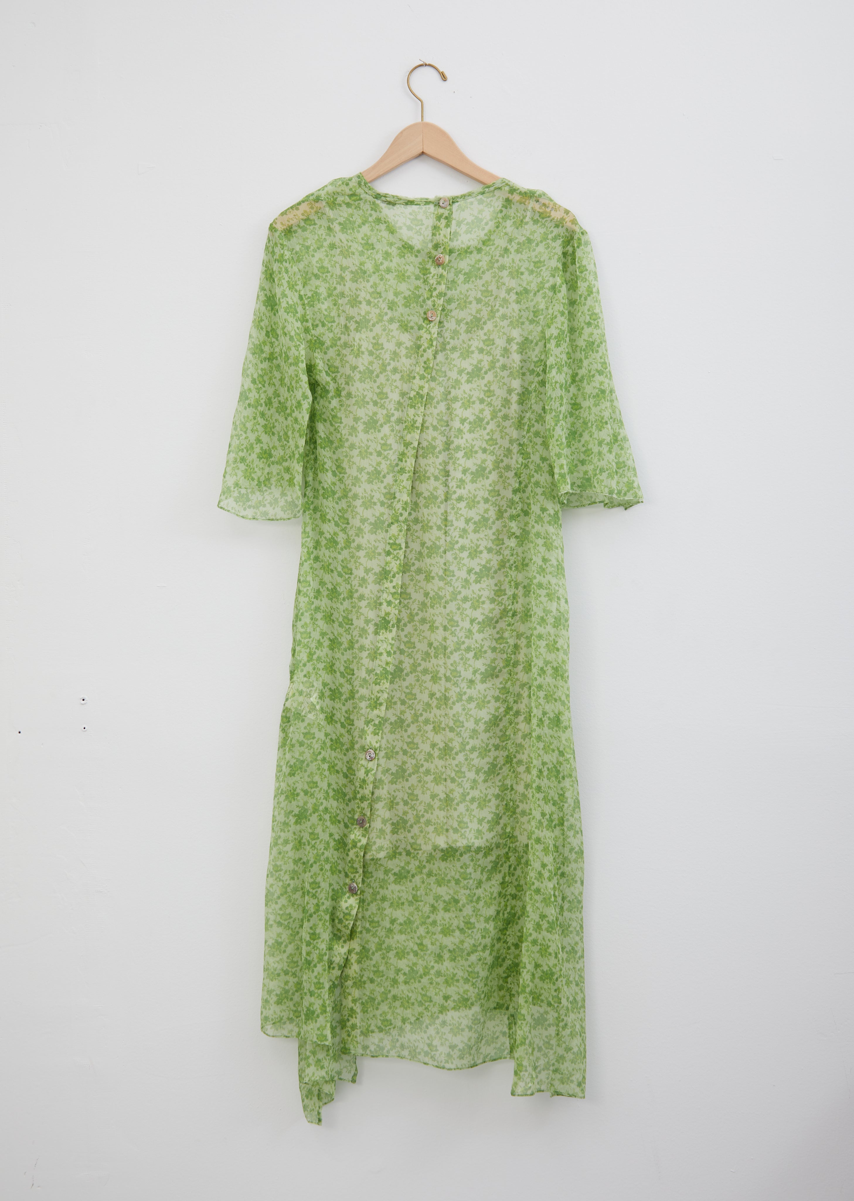 Dagny Fern Green Silk Chiffon Dress La Garonne Dagny Fern Green Silk Chiffon Dress La Garonne