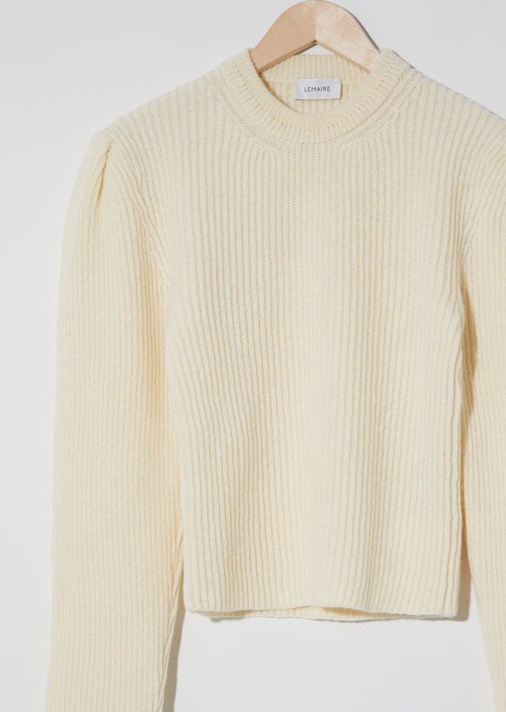 Puffy Sleeves Sweater — Chalk