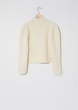 Puffy Sleeves Sweater — Chalk