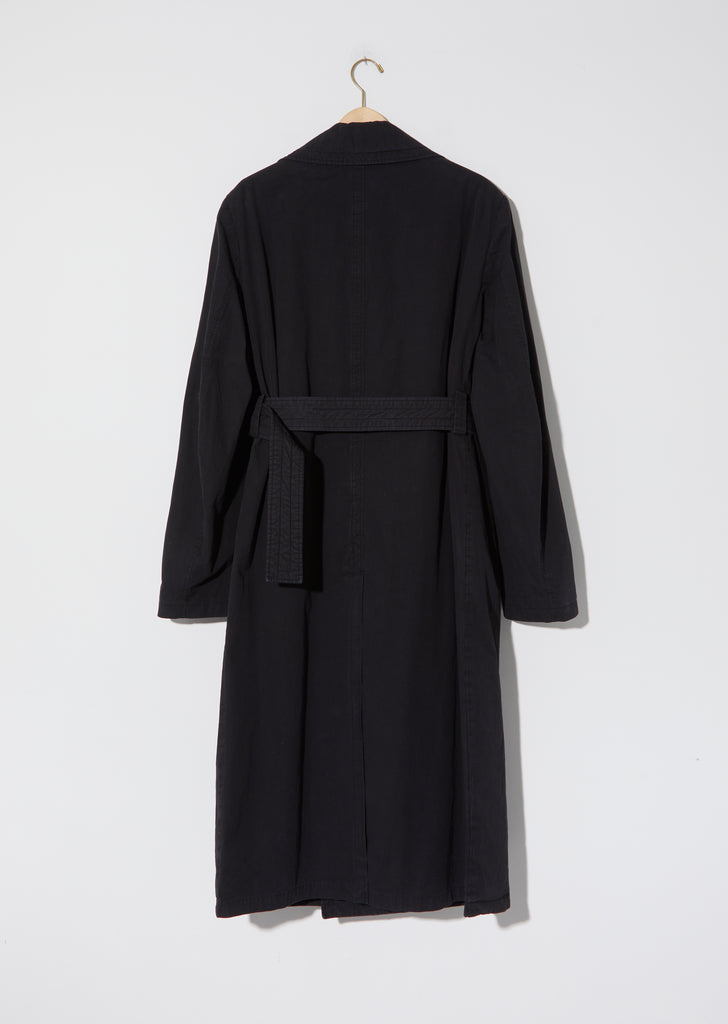 Unisex Cotton Trench Coat — Black
