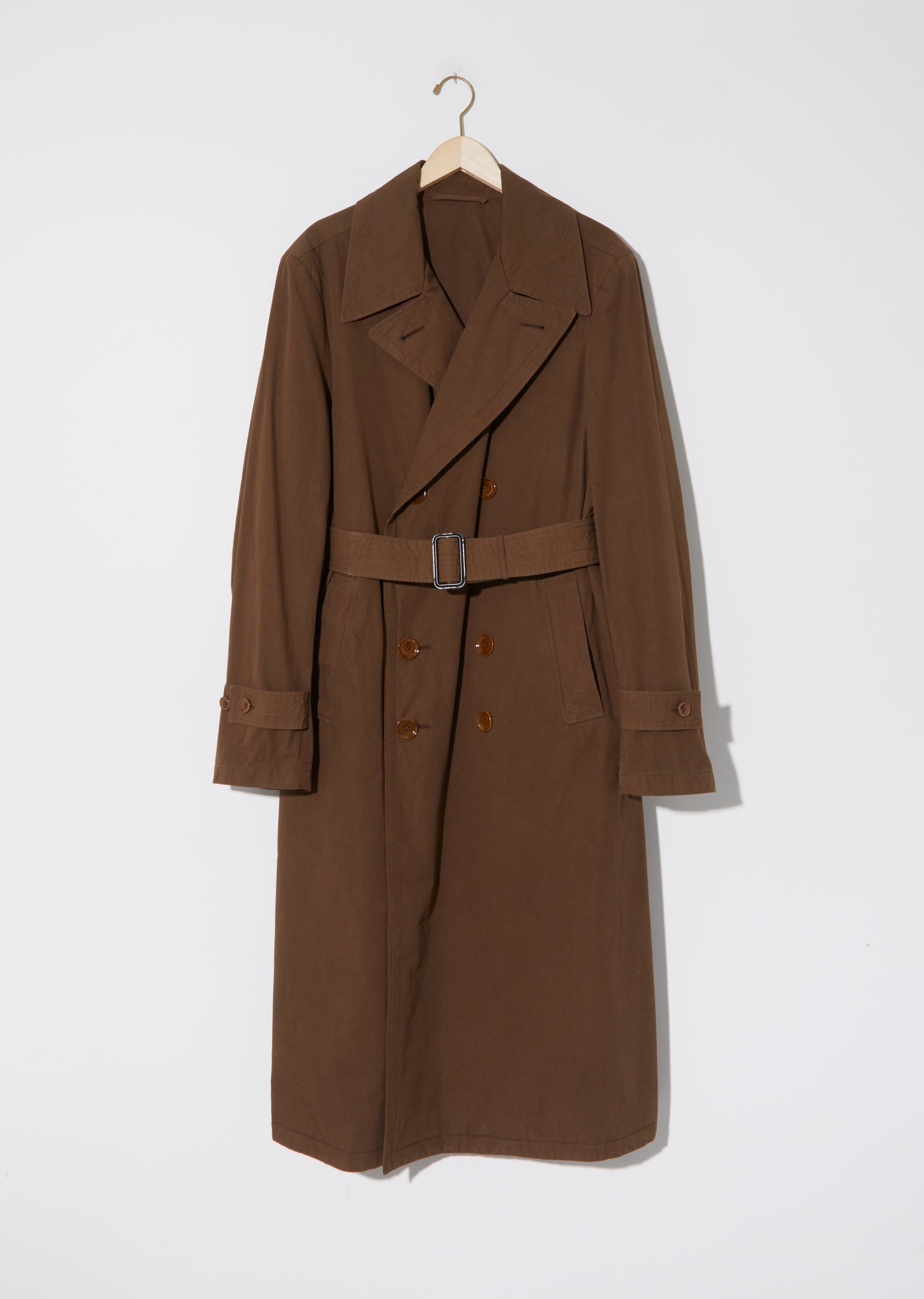 Unisex Cotton Trench Coat — Dark Brown – La Garçonne Unisex Cotton Trench Coat — Dark Brown – La Garçonne