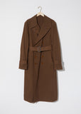 Unisex Cotton Trench Coat — Dark Brown