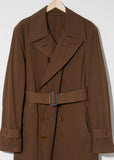 Unisex Cotton Trench Coat — Dark Brown