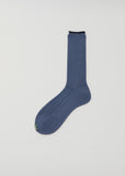 1x1 Rib Socks — Dark Blue