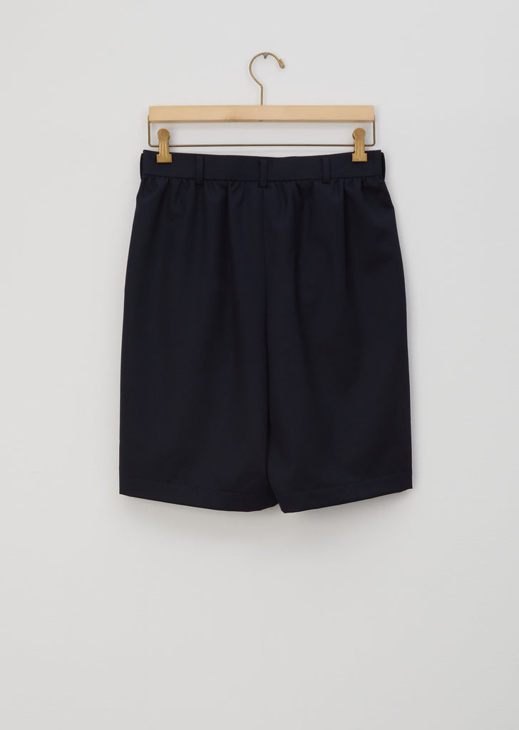 Polyester and Wool Gabardine Shorts
