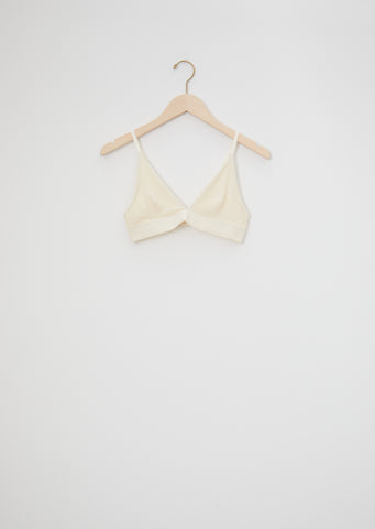 Triangle Rib Bra — Off White
