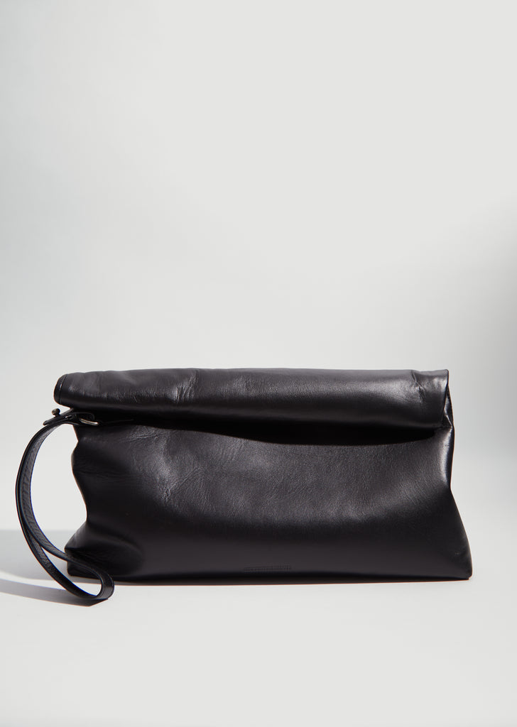 Folded Leather Clutch