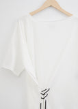 Asymmetrical Cotton Jersey T-Shirt — Off White