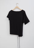 Asymmetrical Jersey T-Shirt — Elmer Black