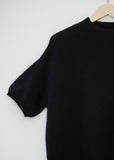 Pertusato Wool Short Sleeve Sweater — Black
