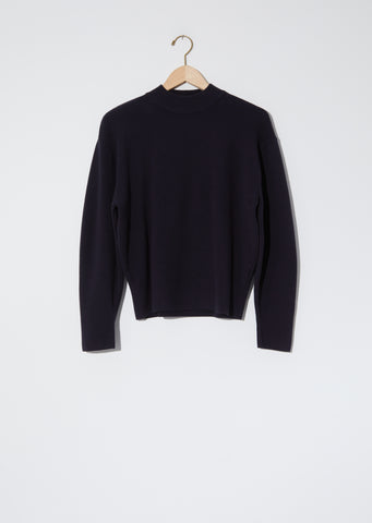 Mock Neck Sweater — Navy
