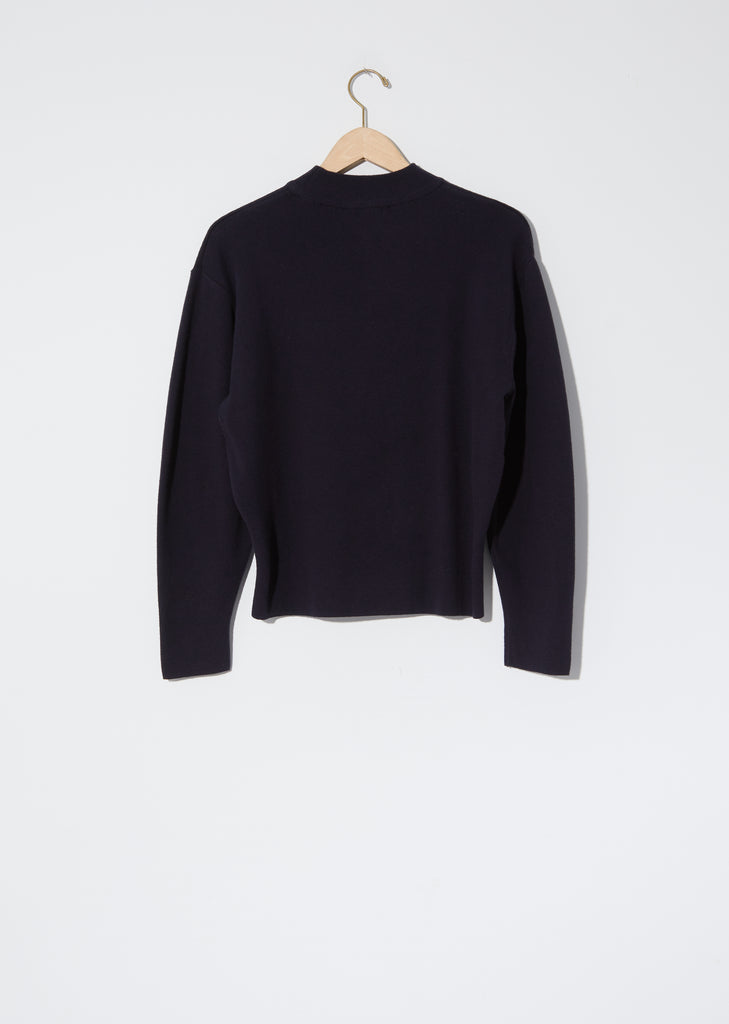 Mock Neck Sweater — Navy