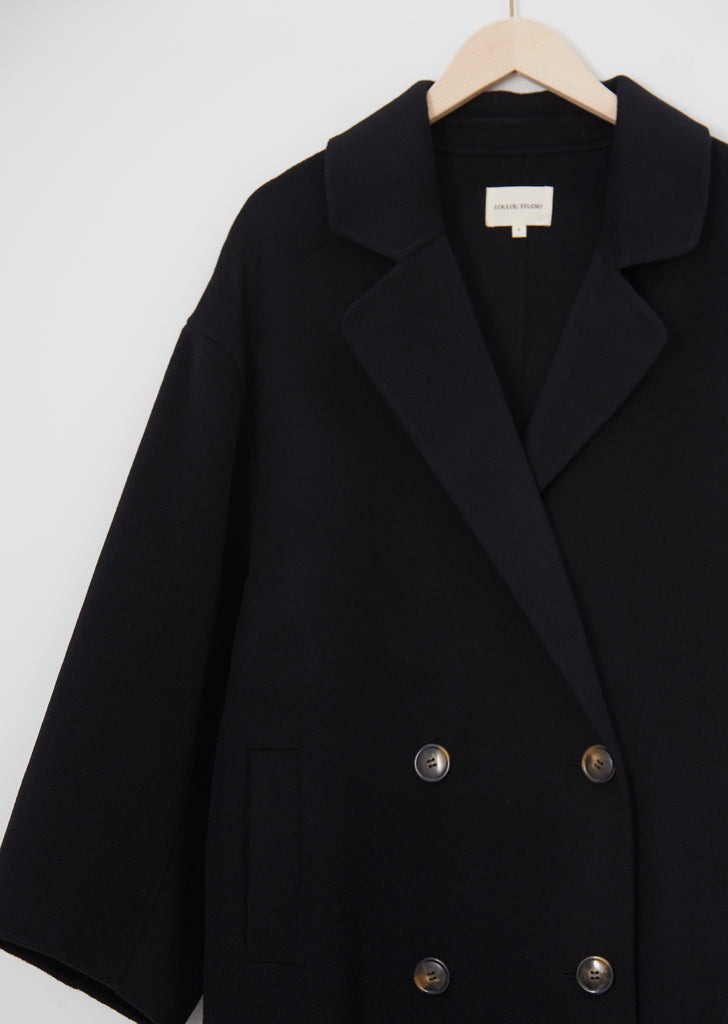 Borneo Wool & Cashmere Coat — Black