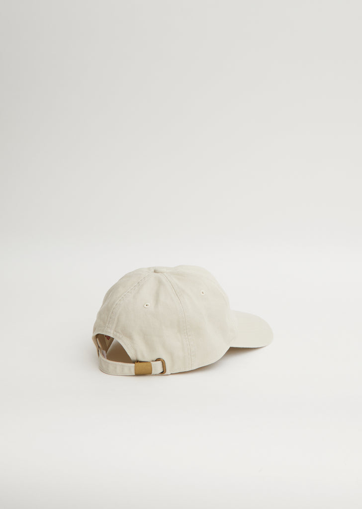 Cotton Twill Baseball Cap — Off White