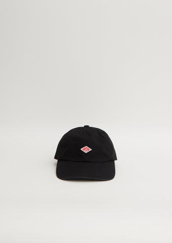 Cotton Twill Baseball Cap — Black