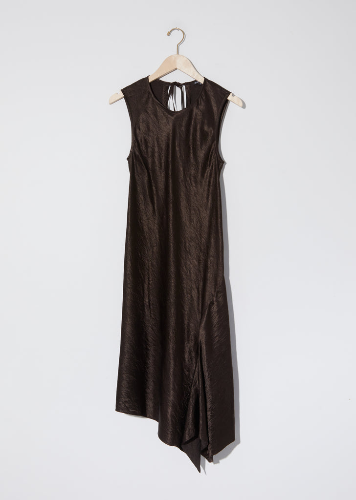 Lambeth Bias Asymmetrical Dress — Cigar