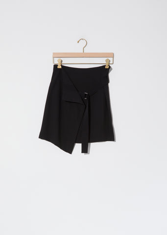 Wool-Viscose Belted Skirt