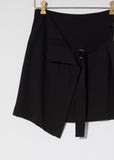 Wool-Viscose Belted Skirt