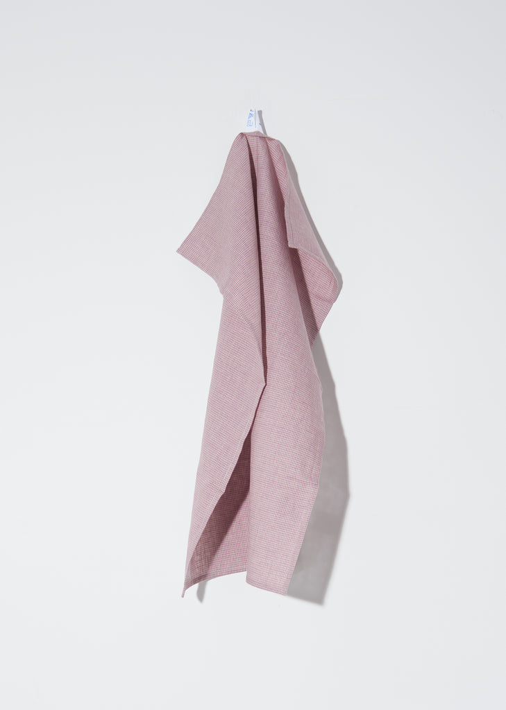 Linen Kitchen Cloth — Pink / Natural