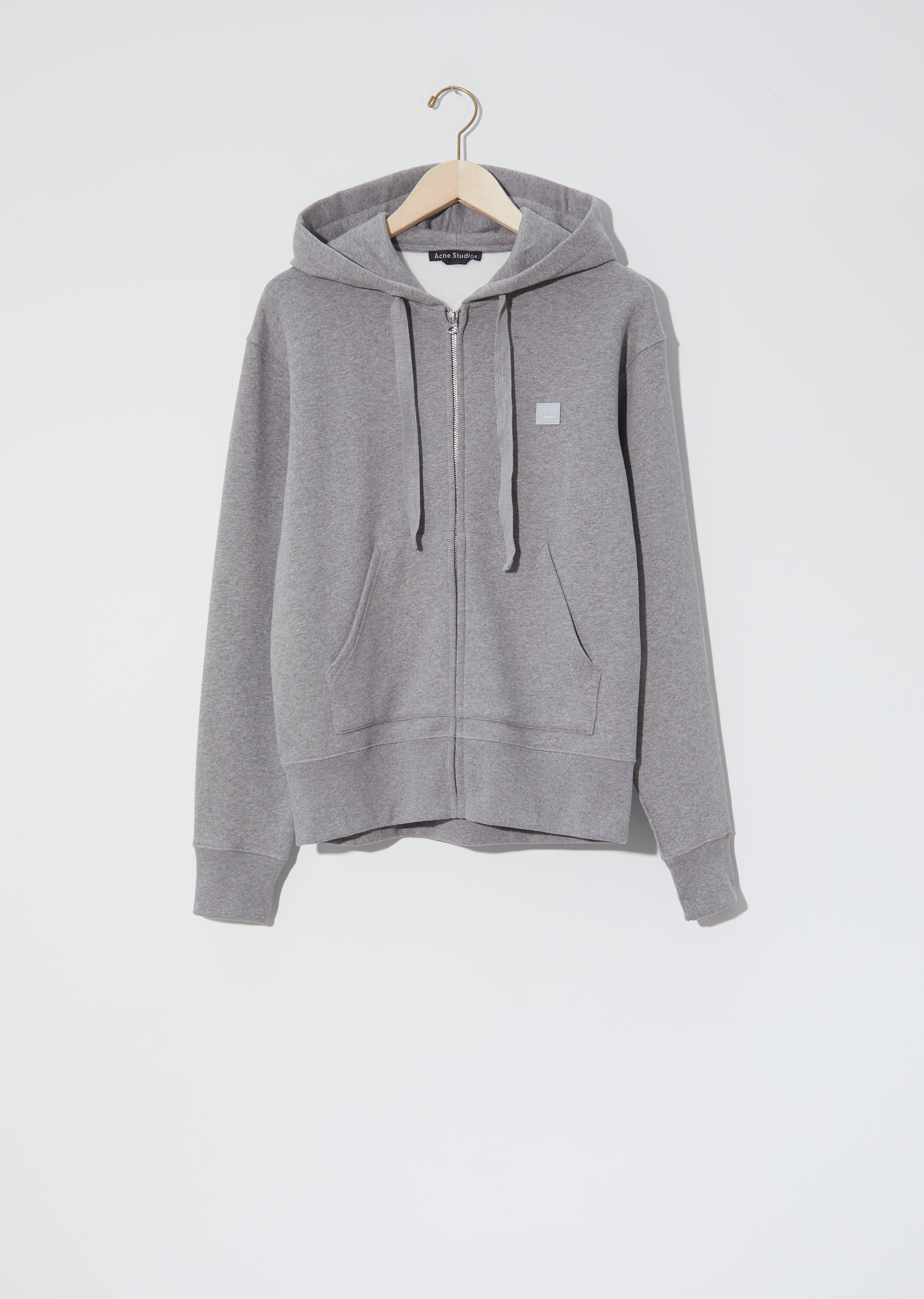 Unisex Ferris Zip Face Hoodie — Light Grey Melange – La Garçonne
