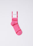 Unisex Rib Jacq Face Socks — Bubble Pink