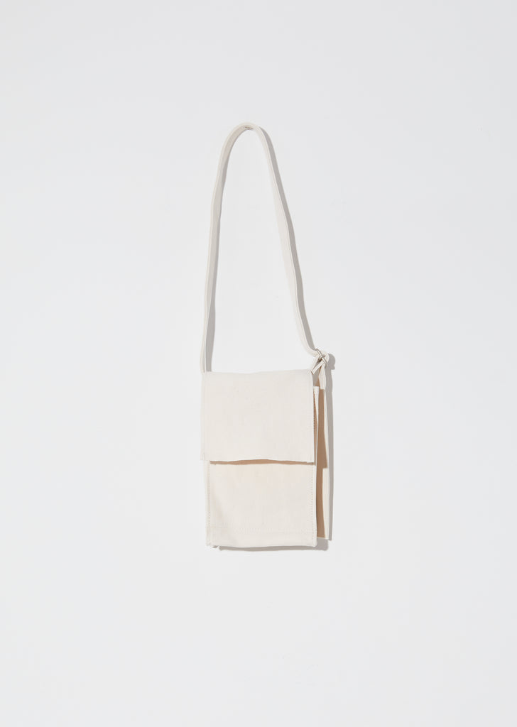 Washed Canvas Shoulder, Small — White