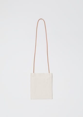 Washed Canvas Pochette — White