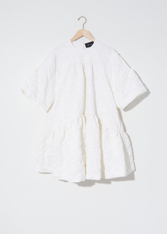 Cloqué Short Gathered Dress