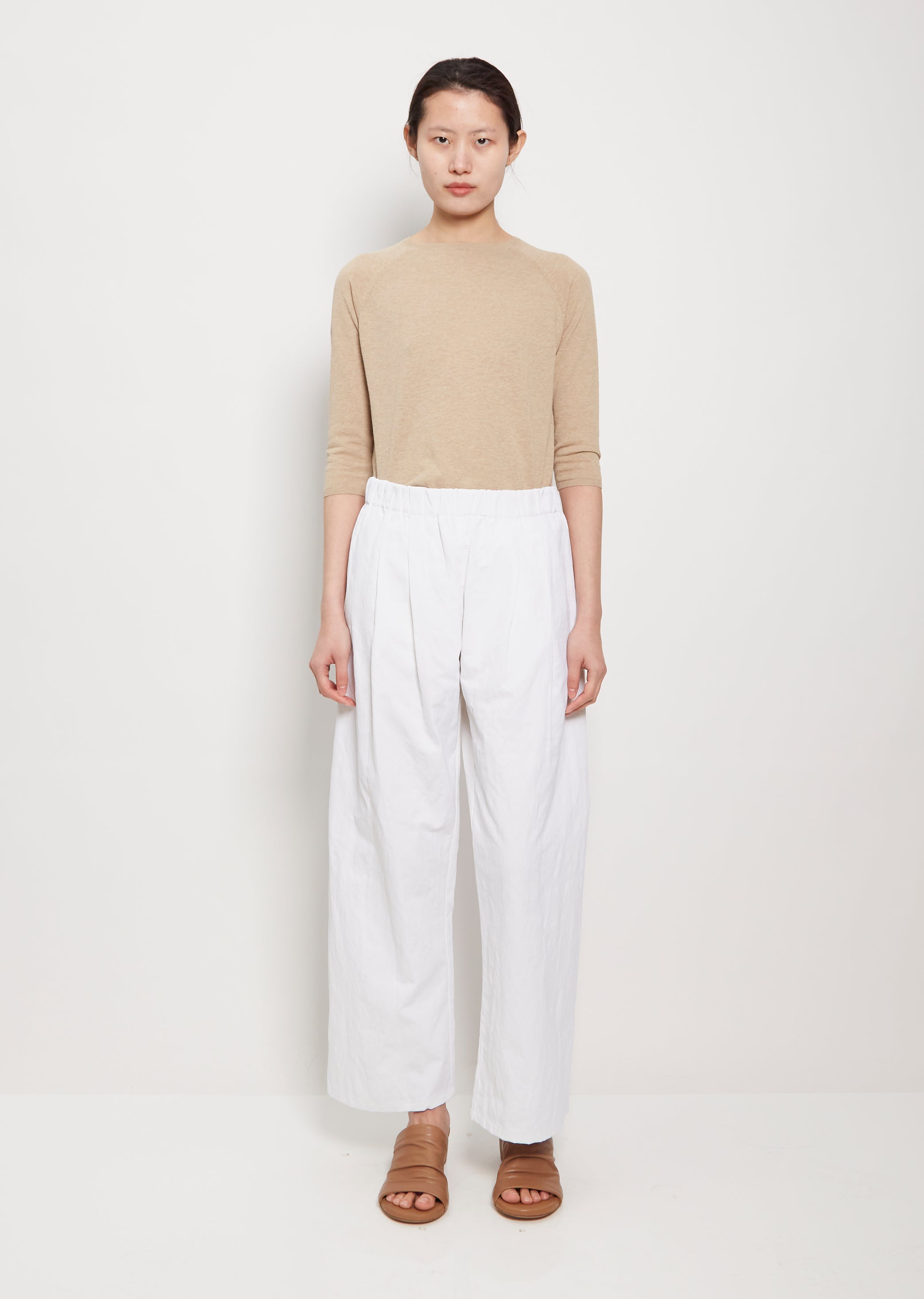 Pleat Front Polyester Linen Trousers – La Garçonne