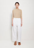 Pleat Front Polyester Linen Trousers
