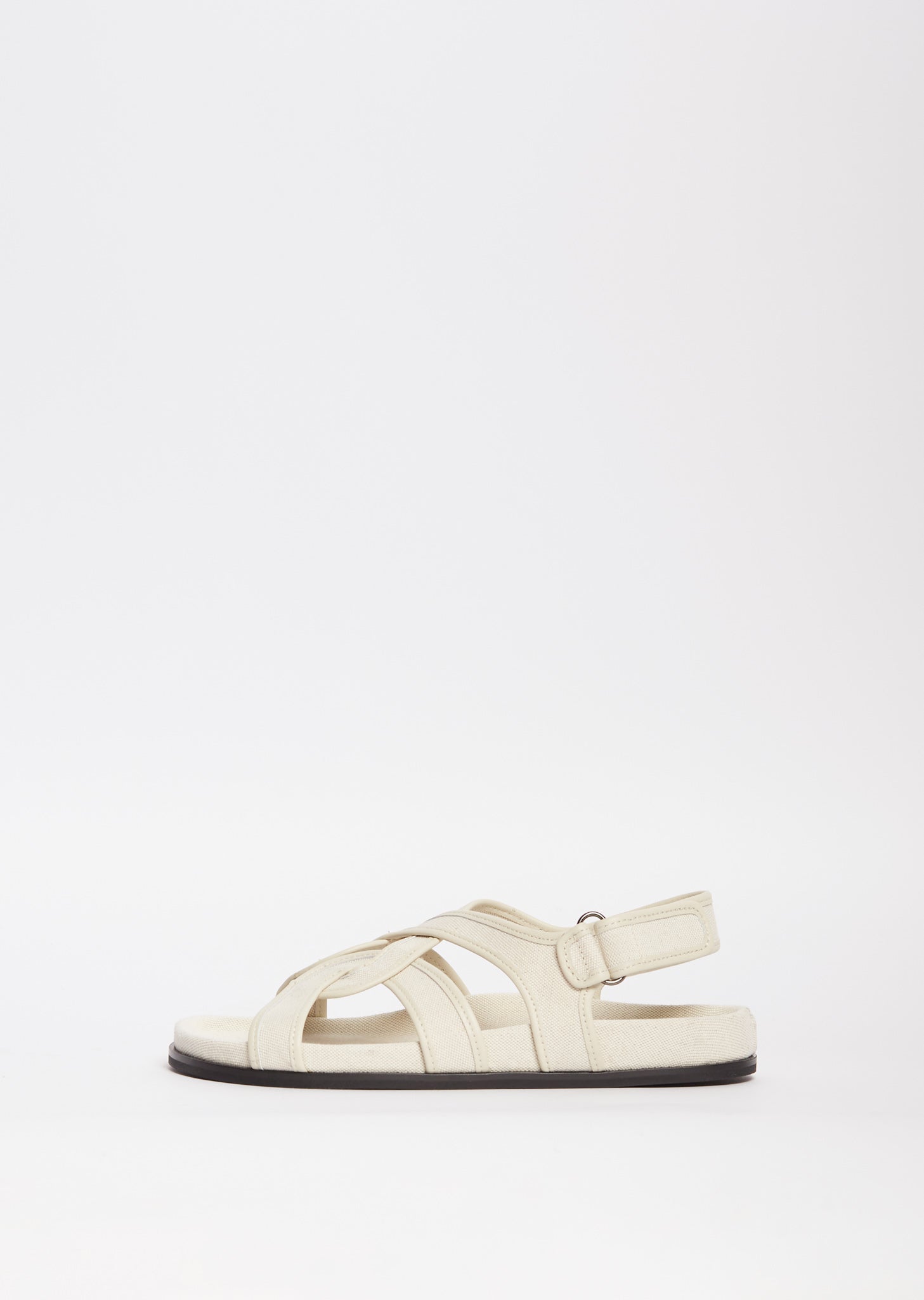 【送料&関税込】TotAme Leather Chunky Sandal Chunky canvas sandals black – TOTEME